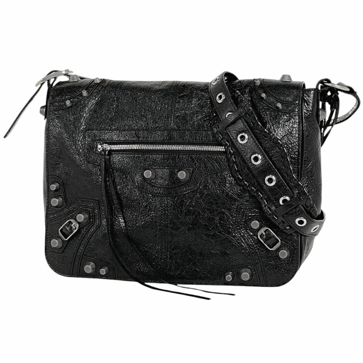 Balenciaga Le Cagole Shoulder Bag Messenger Leather Black